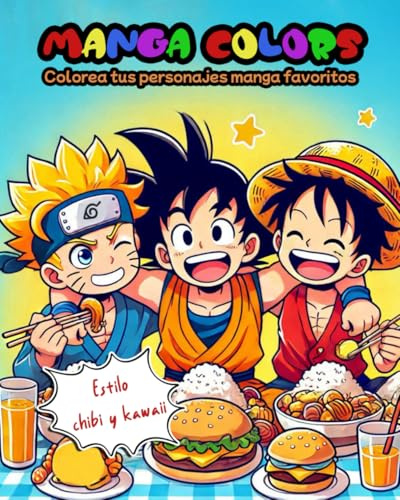 Manga Colors: Libro de colorear infantil de personajes Manga y Anime en estilo Chibi y Kawaii, 35 paginas increibles.