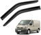 Windabweiser Kompatibel mit Renault Trafic Nissan Primastar Opel Vivaro Vauxhall Vivaro 2001-2014,Schwarzer Außenaufkleber Stil