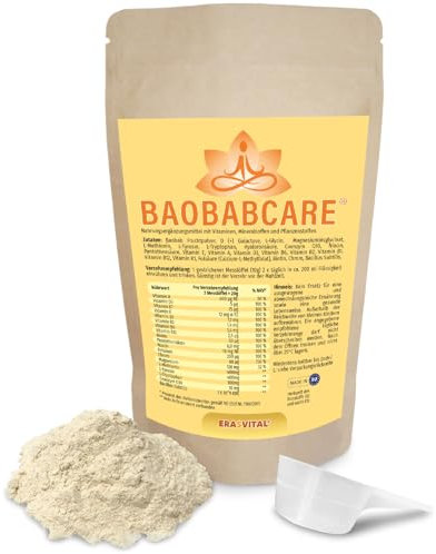 BAOBAB CARE 100 g polvo con Bacillus Subtilis apoya su defensa inmune y promueve un buen estado de ánimo vegano (100 g (1 unidad)