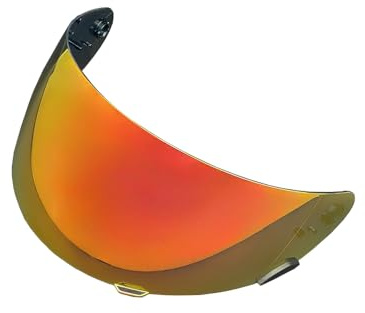 XYJTC Motorrad Helmvisier, Helmgesichtsschutz for Bell Star/Vortex/RS-1/Revolver Click Release Shield UV-Schutz (klar)(Revo Deep Red)