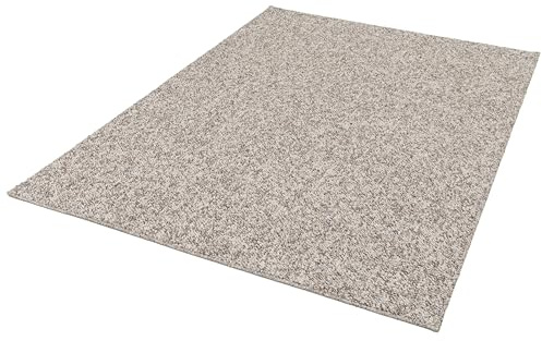 Primaflor Teppich LINO Taupe 160 x 230 cm | Robuster Wohnzimmerteppich niedrigflor | Waschbar & antistatisch | Oeko-Tex Zertifiziert | 100% Polypropylen | Fußbodenheizung geeignet