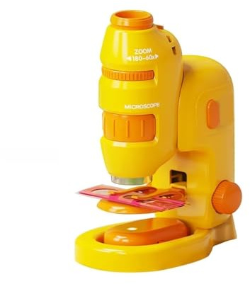 Microscopio Microscopio portátil de Bolsillo for niños con luz LED, Ideal for experimentos educativos de Estudiantes. Microscope