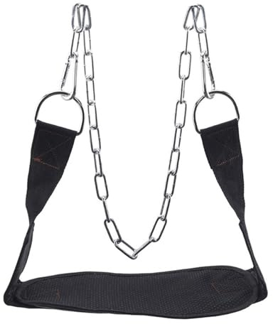 Haodream Cinturón de inmersión de peso con acolchado ergonómico y cadena de acero. Cinturón de dominadas y sentadillas para levantamiento de pesas