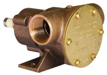 Jabsco 777-9001 Marine Pulley Driven Flexible Impeller Pedestal Mount Pump (62-GPM, Neoprene Impeller, Full Cam, Face Seal, 1 NPT Ports)