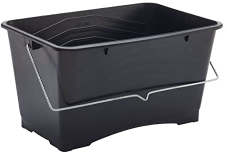 Cubo Grande de plástico para Pintura ProDec de 15 litros (3 galones) 100% plástico Reciclado con asa de Transporte metálica para Todo Tipo de Pinturas y pastas, Apto para Rodillos de hasta 12 pulg.