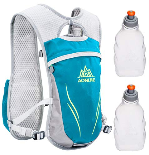Geila Trinkrucksack Laufen, Trinkweste Outdoorsport Trail Marathoner Running Race Leichter Rucksack für Männer & Frauen mit 2 Wasserflaschen