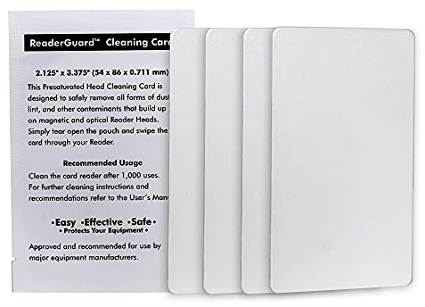 GUTANWU CR80 Reinigungskarten, doppelseitiger Kartenleser-Reiniger, POS-Swipe-Terminal-Reinigungskarten (10 Stück)
