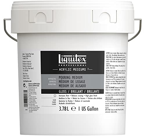 Liquitex 8870514 Watering and Pouring Medium, Waterproof, Non-Yellowing, Flexible, Increases Paint Flow - Pouring Medium for Acrylic Paints 3.78 Litre Bucket