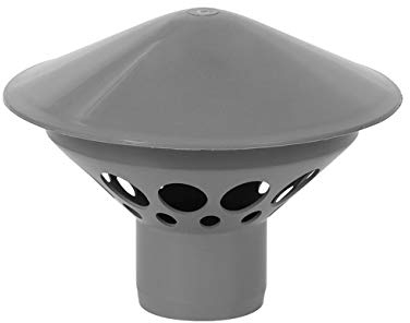 KNM TRADE Tappo di sfiato HT DN 50 – PP ventola grigio per tubo di scarico