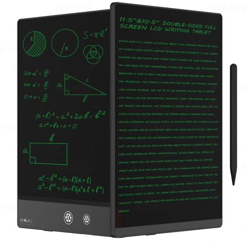 LCD Writing Tablet for Adults- 10.5″ LCD Writing Tablet,Double-Sided Full Screen,Digital Notepad for School,Office,Home,Erasable,Reusable