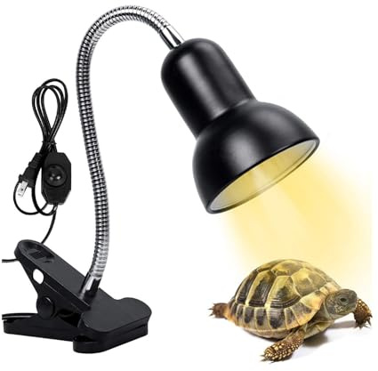 SENRISE Reptil värmelamphållare, justerbar, 200 W, värmelamphållare för reptiler, sköldpadda ljusklämma, sollampa, terrariumljusstativ för metall, för reptillampor