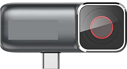 Imágenes térmicas Cámara termográfica infrarroja Enfoque automático Mini teléfono inteligente de bolsillo Cámara térmica IR 256x192 Resolución IR -20~150 ℃ Sensibilidad térmica avanzada(Dark gray)