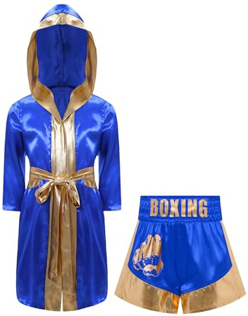 Freebily Boxning Badrock för Barn och Tonåringar med Muay Thailändska MMA Kickboxning Martial Arts Trunks Boxningskläder Combat Combat Träningsoverall Tävlingsdräkt