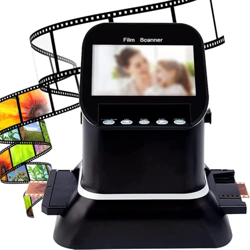 ylpddmm Scanner Diapositive e Negativi, 120 Scanner per Pellicole,Sensore Immagine da 22MP, Risoluzione 2400x4800dpi, Display 4.3 IPS LCD, Supporta 35 mm, 135, 126, 127 e Diapositive