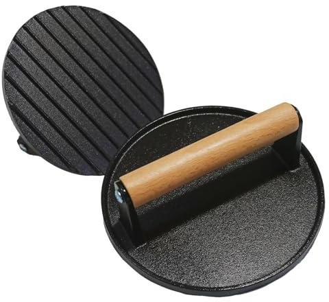 Prensa para Hamburguesas de Metal de Alto Rendimiento, Prensa para Hamburguesas, 6,89 x 2,56 Pulgadas, Barbacoa ergonómica Ideal para, picnics