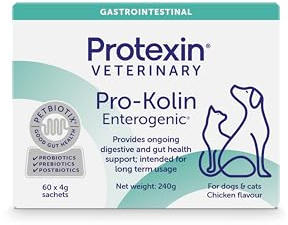 Protexin Veterinary Pro-Kolin Enterogenic Gut Health Sachets for Cats and Dogs, Chicken Flavour, 60 Sachets
