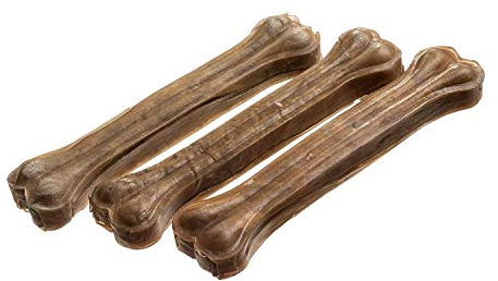 bontoy Hundekauknochen I 3 Stück x 32 cm I Naturprodukt aus Reiner Rinderhaut I proteinreich und gut für die Kaumuskulatur ihres Hundes I Hundesnack I Belohnung