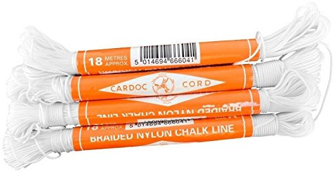 Cardoc Cord Braided Nylon Chalk Brick Line Size B 18m Building (4 Pack) TE453