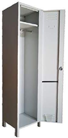 Fleda TRADING Einzelspind Spind Schließfachschrank Metallschrank Mehrzweckschrank Umkleideschrank Garderobenschrank 1 Abteil Tiefe 34 cm