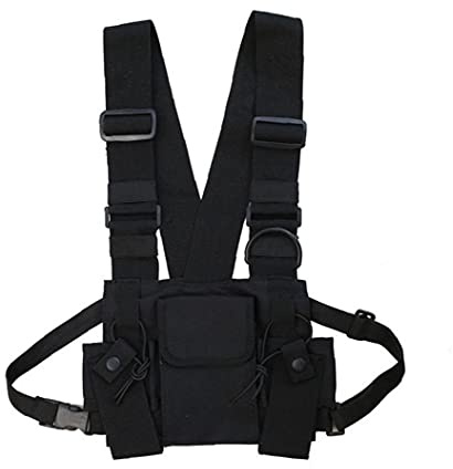 Multi-Poches Poitrine Rig Gilet Outil pour Hommes Femmes Hip Hop Réglable Chest Pack De Tactique Harnais Rig Coffre Fonctionnel pour Hommes