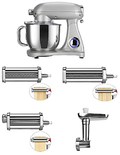 Impastatrice planetaria 7 litri KM1510 DCG 1800W con accessorio spaghetti, sfogliatrice, fettuccine (Grigio)