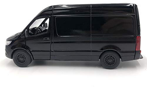 ICE TOYS Modellauto im Maßstab 1:48 mit der Tür zum Öffnen (Schwarzer Lieferwagen)