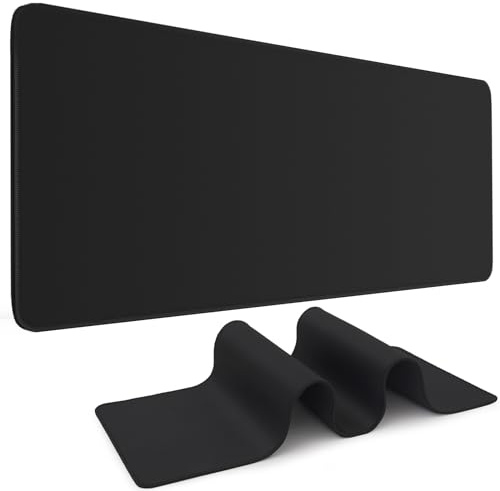 DIGSOM Stor gaming-musmatta för tangentbord och mus med halkfri gummibas, för hem och kontor, XL, 80 x 30 cm, svart