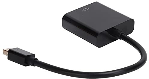 Mini Displayport to VGA Adapter, Mini (Display Port) 20-pin Male to VGA 15-pin Female Converter, for Lenovo, for OS X, for HP, for Asus, Etc - Black