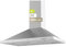 EVVO Cappa aspirante piramidale CE26 Pyramid, filtro in alluminio a 5 strati, larghezza 90 cm, potenza 650 m³/h, luce LED, filtro al carbone attivo, 3 velocità, efficienza energetica A, finitura inox