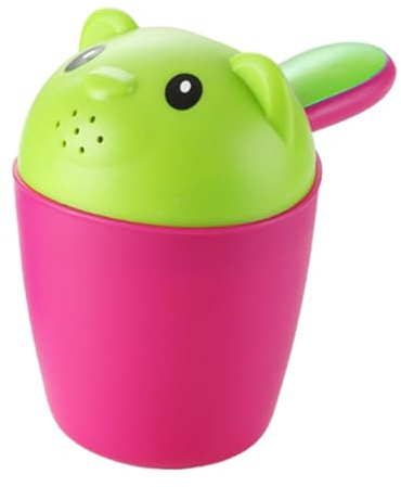 Sionhiuo Vaso de baño para enjuagar el cabello, vaso de baño para bebé, mango ergonómico, vertedor de agua de baño, vaso para lavar el cabello, champú, champú, cucharas, aspersor, bañera, agua para