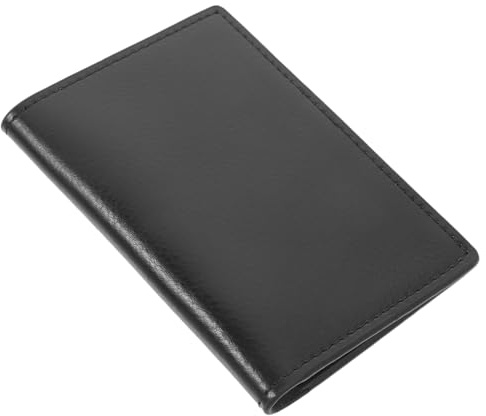 AKOOSY Étui Porte-Cartes en Cuir de Vache Résistant à l'usure pour Occasions Professionnelles et Formelles Protection L'humidité et Design Simple Noir