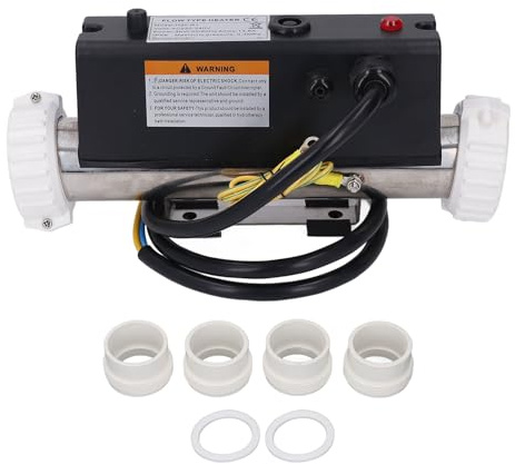 Haofy Termostato per Riscaldatore per Piscina, Riscaldatore Elettrico per Vasca Idromassaggio 110V 2KW con Controllo della Temperatura e Interruttore di Protezione per Alta (1KW)
