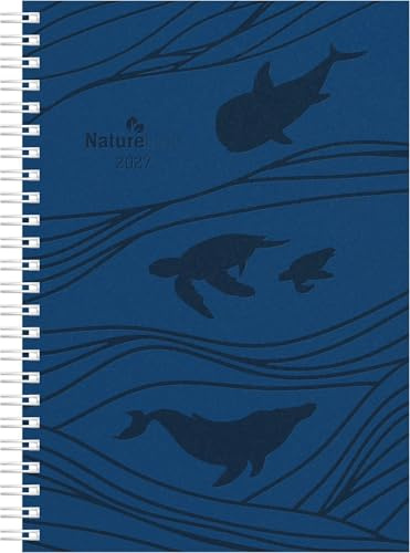 Wochenplaner Nature Line Ocean Ringbuch 2027: Buchkalender A5 (15x21 cm) - Wochenplaner mit 4-sprachigem Kalendarium, Monatsübersicht & Notizbereich, für Beruf, Schule & Alltag