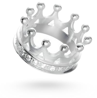 Heartbreaker Crown of my Heart Ring Krone I Größe 54 I Zirkonia-Ring aus 925 Sterling Silber I Nickelfreier Damenring inkl. Verpackung I In Goldschmiedequalität gefertigt I LD LP 13-54