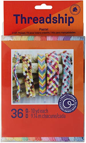DMC Prism Craft Thread-Pack 8 Meters 36-Pack-Pastels