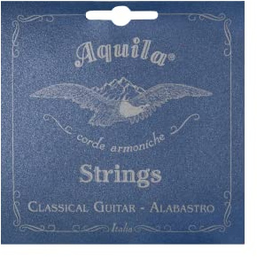 Aquila Alabastro 19C Set of Classical Guitar Strings (Normal Tension, Nylgut Material with Percussive Sound)