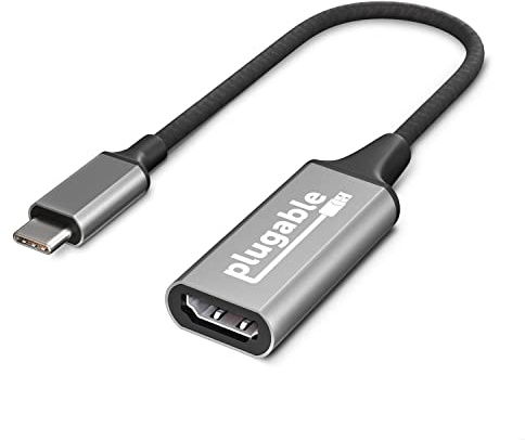 Plugable USB C to HDMI Adapter, HDMI 2.0, USB4 / Thunderbolt Adapter for 4K Monitor up to 4K 60Hz (USBC-HDMI) iPhone 15+, iPad Pro, MacBook Pro, Dell XPS, Surface Laptop, Lenovo, HP - Driverless