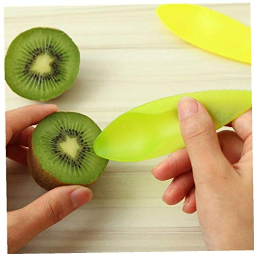 Zonfer 3pcs Kiwi Cucchiaio di Plastica della Lama della Frutta Peeler Taglierina Accessori Cucina (Colore Casuale)