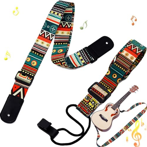 2 Pezzi Comoda Tracolla per Bassi, Tracolle per Chitarra, Cinghia Basso, per Supportare L'ukulele Quando si è in Piedi Nelle Esibizioni All'aperto