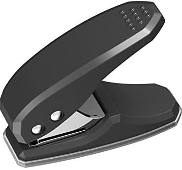 ERYUE perforateur,Mini perforatrice en métal à un trou, perforatrice à papier à 1 trou, capacité de 8 feuilles, trous de 6 mm, effort réduit avec collecteur de chutes pour documents de projet d'art en