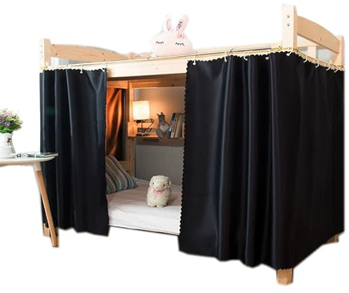 Navhao Dorm Home Bunk Blackout Thickened Bed Curtains Privacy Cloth Bed Canopy Students Single Sleeper