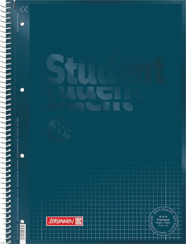 Brunnen Collegeblock Premium Student Colour Code | A4, linjerat 28, 80 ark, denim