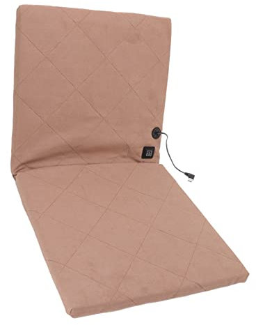 Hztyyier Asiento Calefactable, Cojín Plegable Portátil para Estadio, Asiento Calefactable Portátil con Respaldo para Camping, Pesca, Suministros de Caza (Caqui)