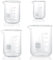 YAYODS 8 Stück Messbecher Glas - Messbecher Set 500 ml 100 ml 50 ml 250 ml - Messbecher mit Graduierung - Becherglas für Labor, Schule