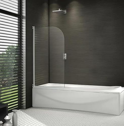 Aica Sanitär Duschabtrennung Badewannenaufsatz Badewannenabtrennung Dusche Duschwand 80x140cm