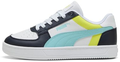 PUMA Unisex Kinder Caven 2.0 Block Jr Sneaker, Puma White Safe Lake New Navy, 36 EU
