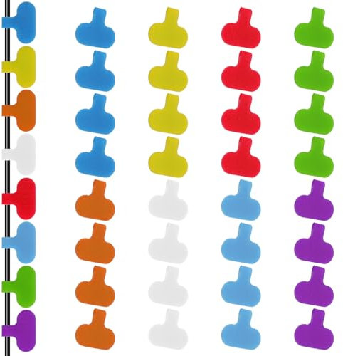 32 Stück Kabelkennzeichnung Nylon Kabeletiketten Kabelbeschriftung Clip Kabel Etiketten zum Beschriften Mehrfarbige Kabelbeschriftungen zum Identifizieren Gruppieren von Drähten 4x3,3cm