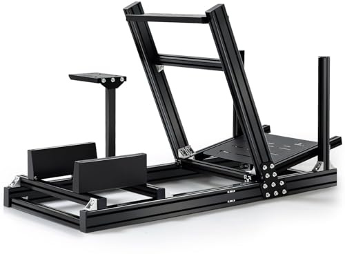 Dardoo Racing Simulator Cockpit Stand 4080 Aluminum Profile is Adjustable in DIY, Fit For Logitech G920 G923, for Thrustmaster, for Fanatec CSL-DD,for Moza Direct Drive Wheels