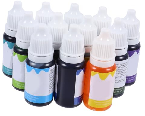 MOTHNUR 12pcs Lip Gloss Pigment Set with Pure Plant Pigments Cold Green Shades 13#-24# DIY Lip Balm Coloring for Women’s Cosmetic Use for Custom Makeup