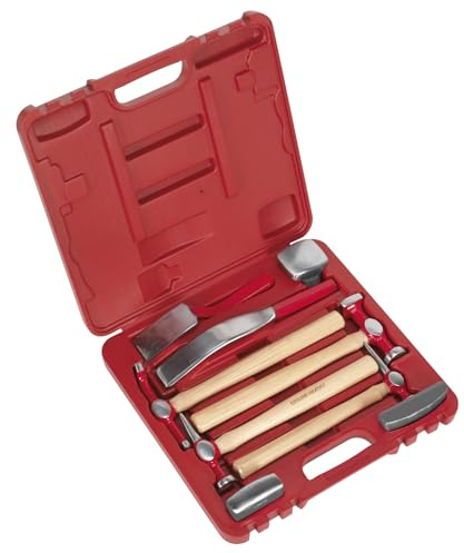 Sealey CB58 - Set di martelli e tassi da carrozziere, 9 pezzi